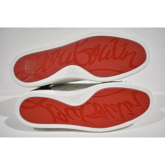 Christian Louboutin Louis Junior Spikes Orlato Flat White Low Top Sneakers 44 11 - Picture 12 of 12